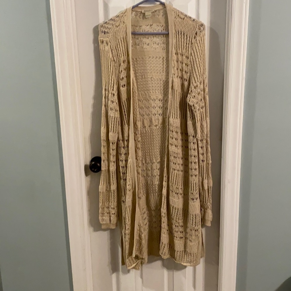 Lucky Brand Beige Sweater Large